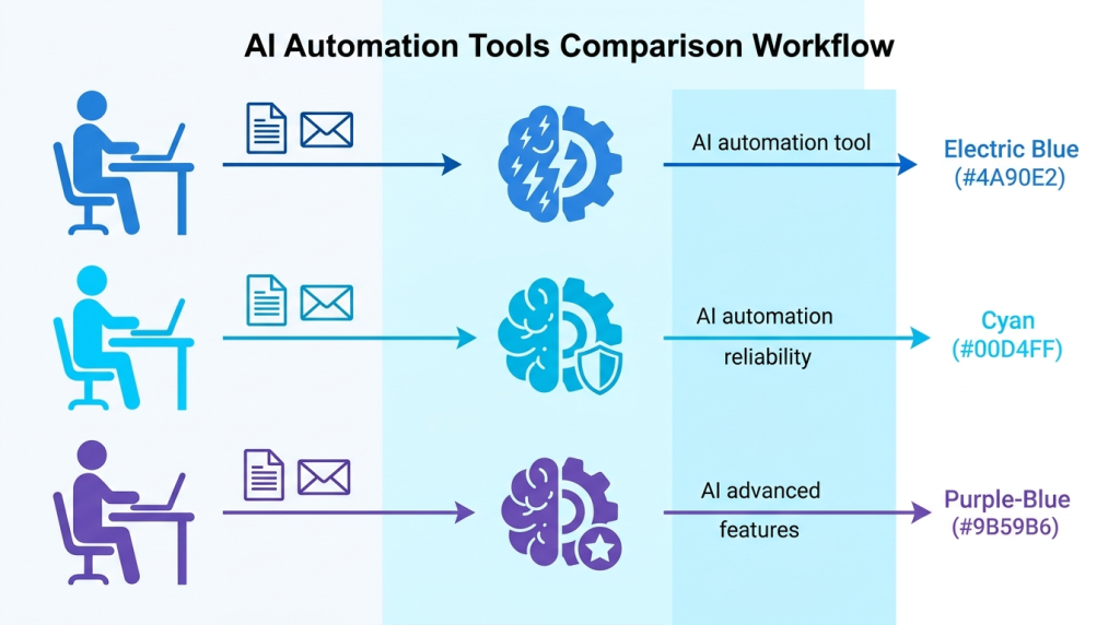 AI 자동화 도구 비교 개념 설명 이미지 | DW Lifelog