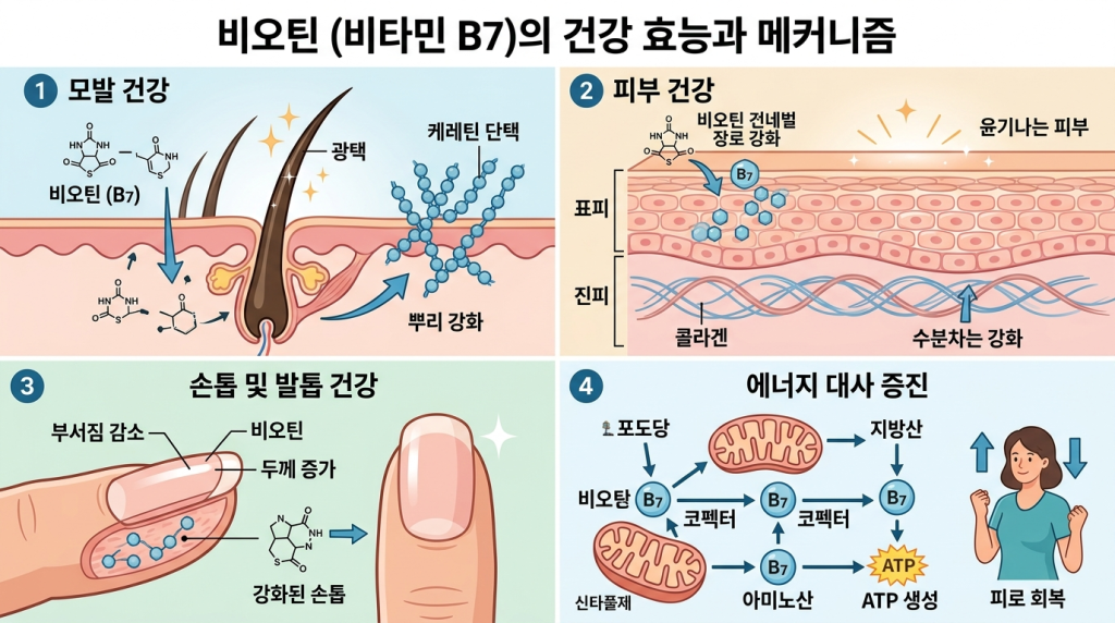 비오틴 효능 개념 설명 이미지 | DW Lifelog