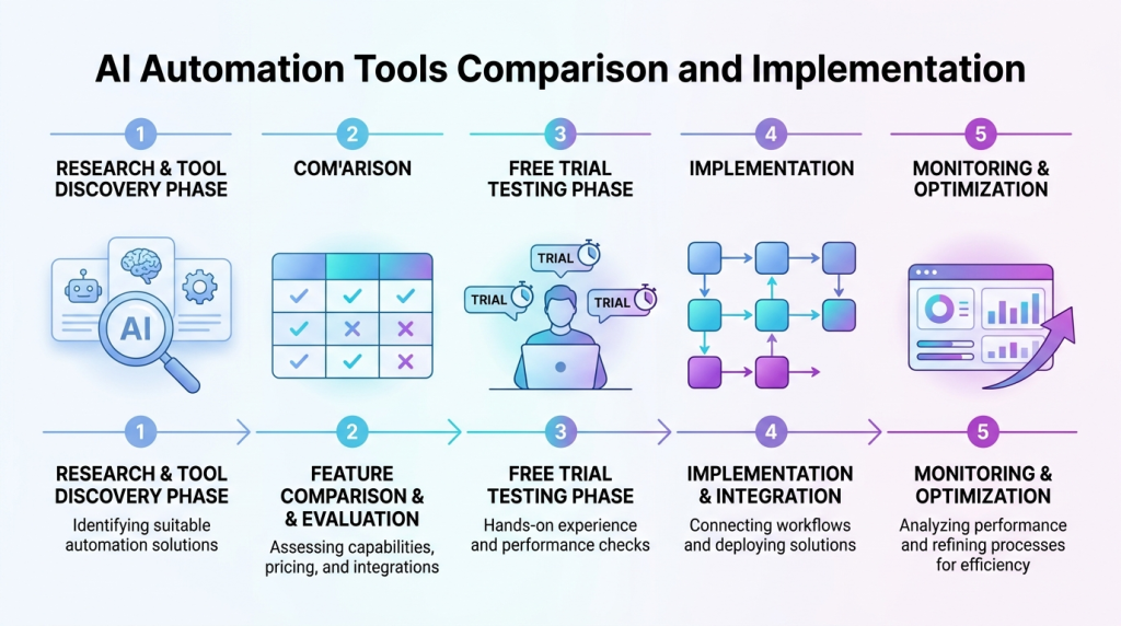 AI 자동화 도구 비교 활용 가이드 이미지 | DW Lifelog