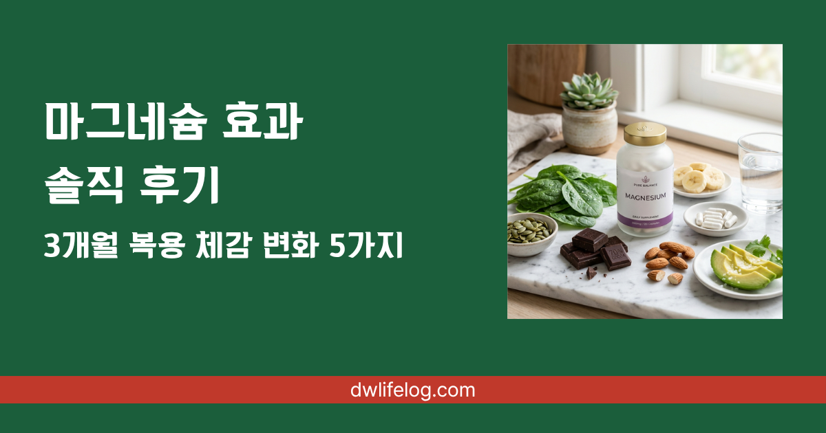 마그네슘 효과 관련 정보 총정리 | DW Lifelog