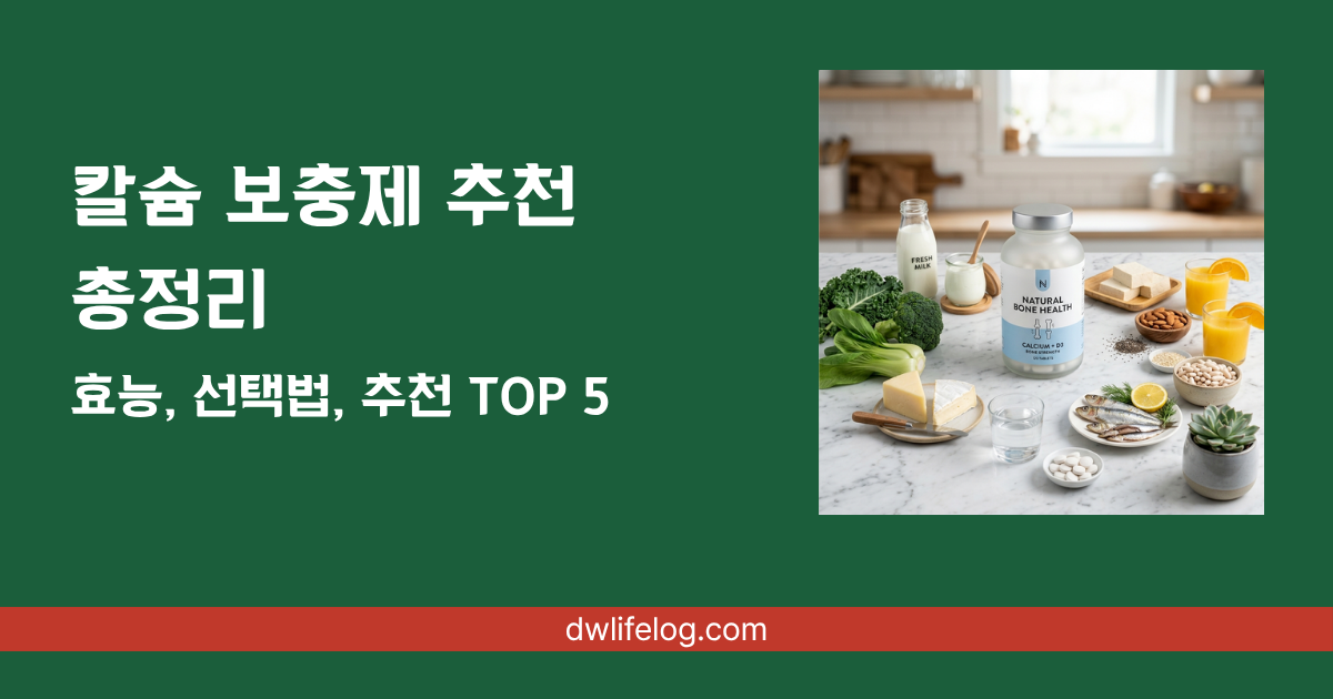 칼슘 보충제 추천 관련 정보 총정리 | DW Lifelog