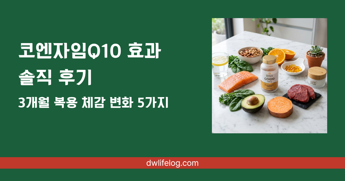 코엔자임Q10 효과 관련 정보 총정리 | DW Lifelog