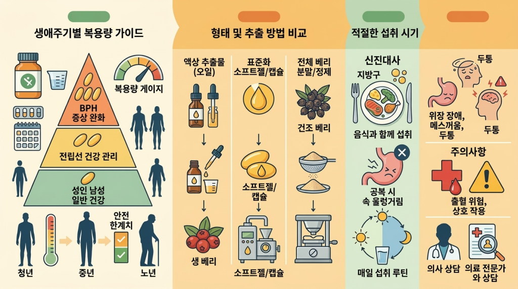 쏘팔메토 효능 활용 가이드 이미지 | DW Lifelog