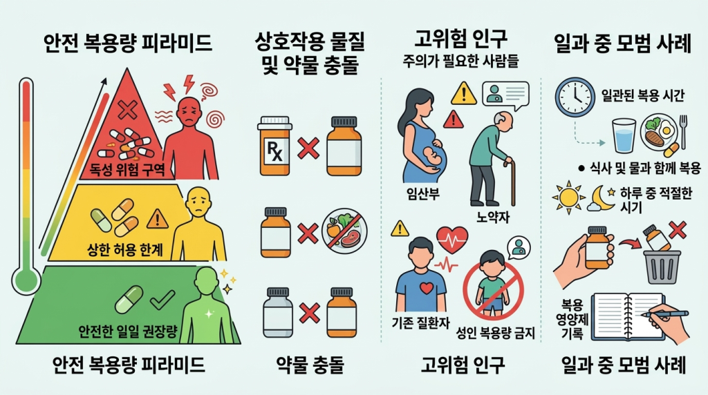 영양제 부작용 활용 가이드 이미지 | DW Lifelog