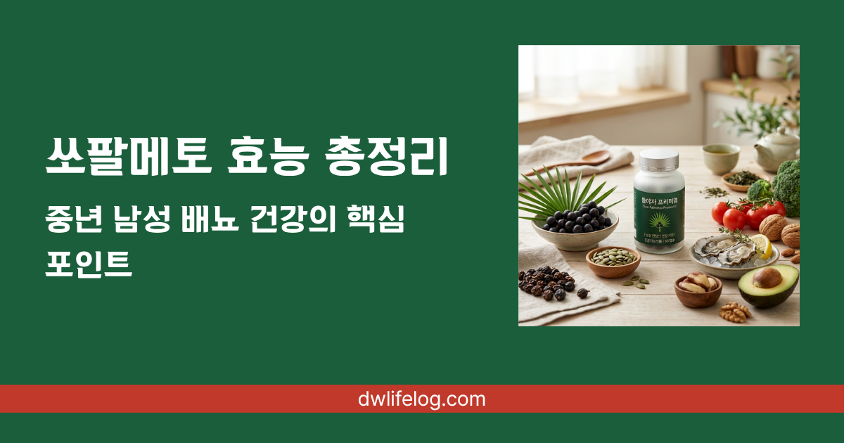 쏘팔메토 효능 관련 정보 총정리 | DW Lifelog